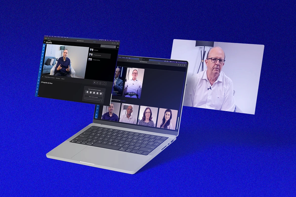 Mockup da plataforma Projeto Palavra